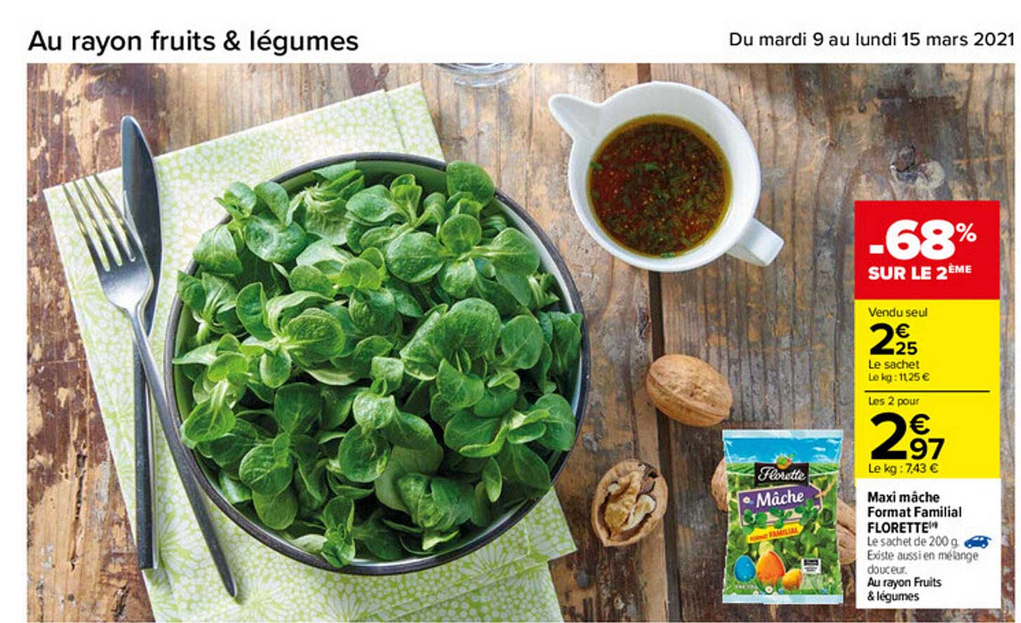 maxi mâche format familial florette