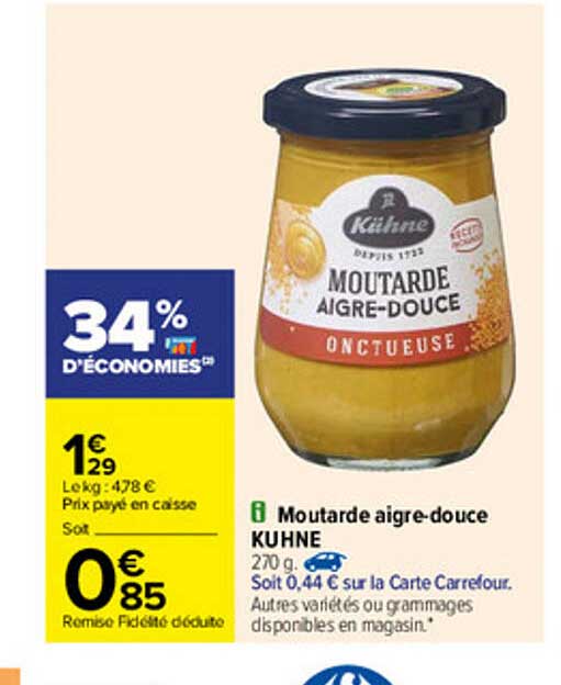 moutarde aigre-douce kuhne