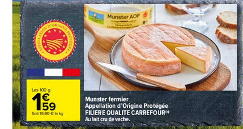 munster fermier appellation d'origine protégée filière qualité carrefour