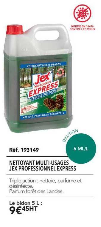 Nettoyant Multi Usages Jex Professionnel Express