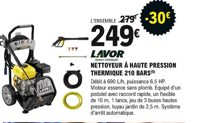 nettoyeur à haute pression thermique 210 bars