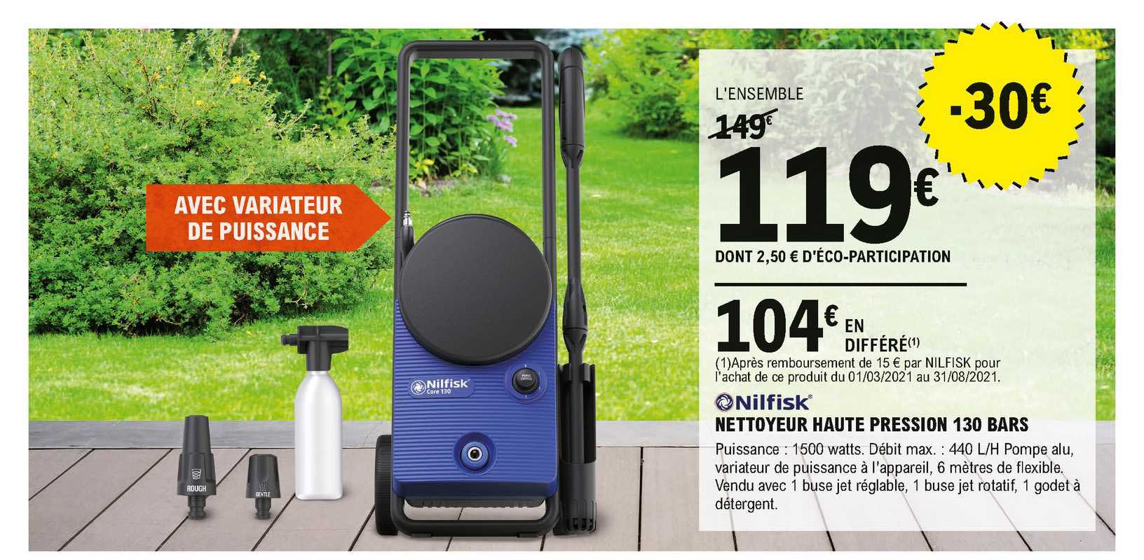 nettoyeur haute pression 130 bars nilfisk