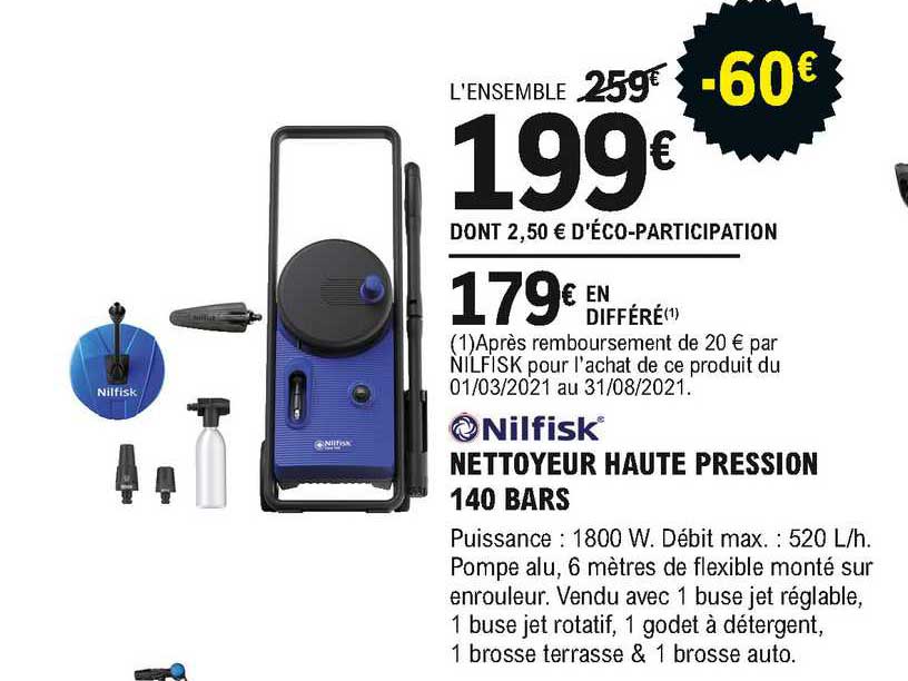 nettoyeur haute pression 140 bars nilfisk