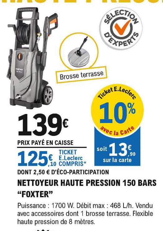 Nettoyeur Haute Pression 150 Bars "foxter"