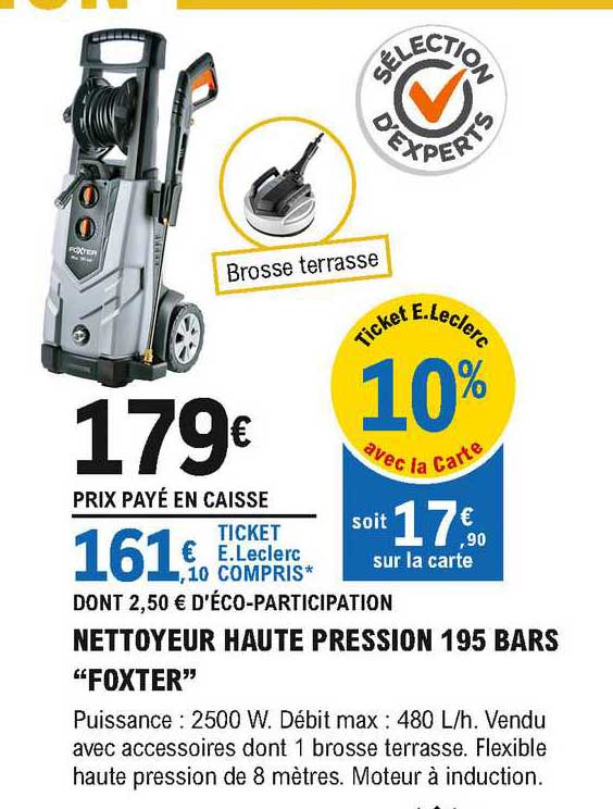 nettoyeur haute pression 195 bars "foxter"