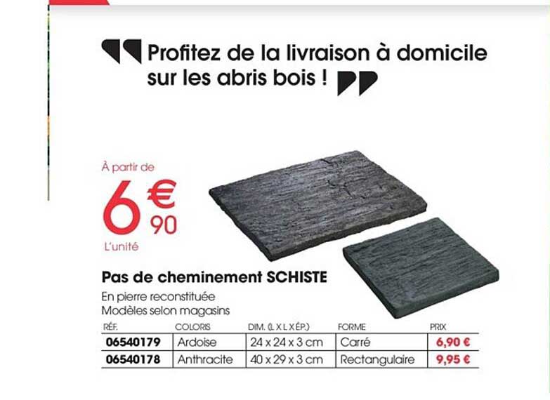 pas de cheminement schiste