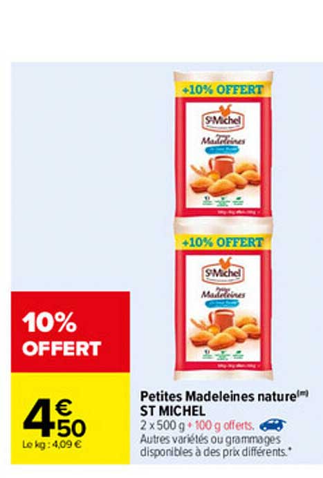 Petites Madeleines Nature St Michel