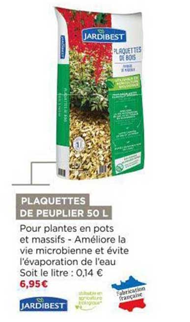 Plaquettes De Peuplier 50 L Jardibest