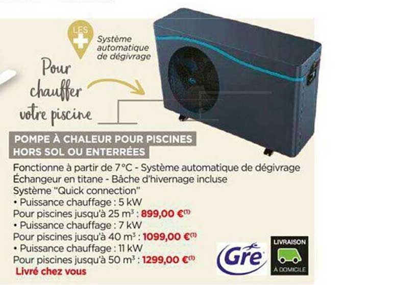 pompe à chaleur pour piscine hors sol ou enterrées