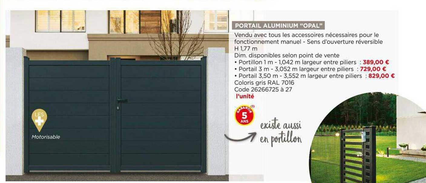 portail aluminium "opal"