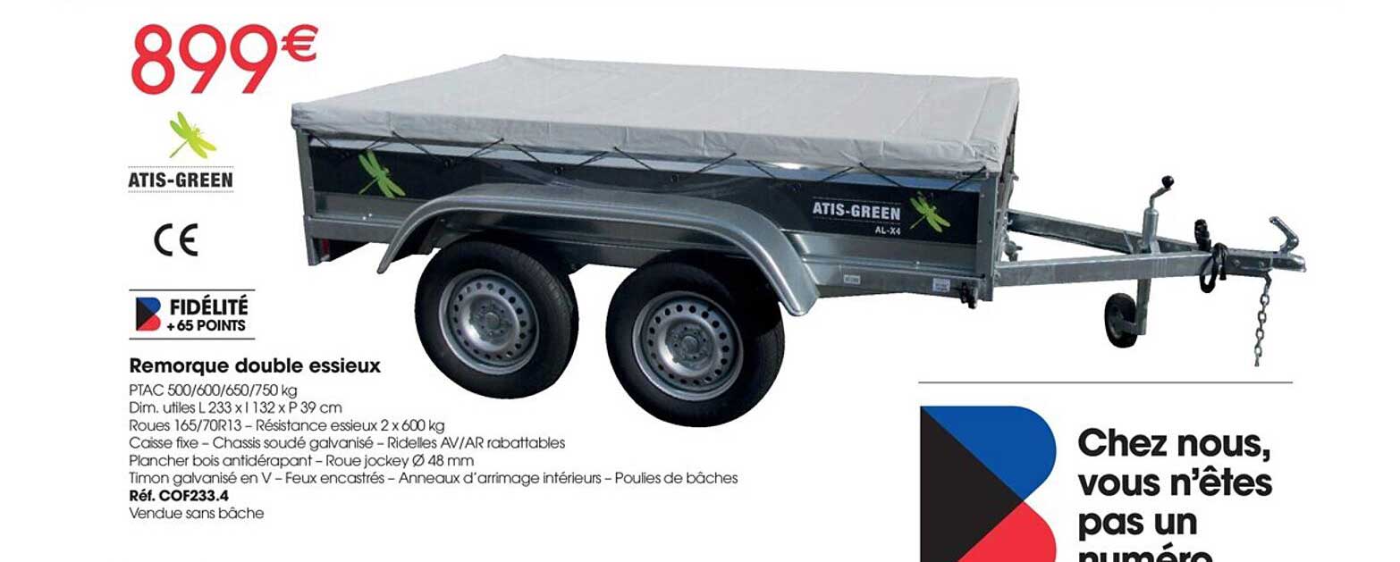 remorque double essieux atis-green