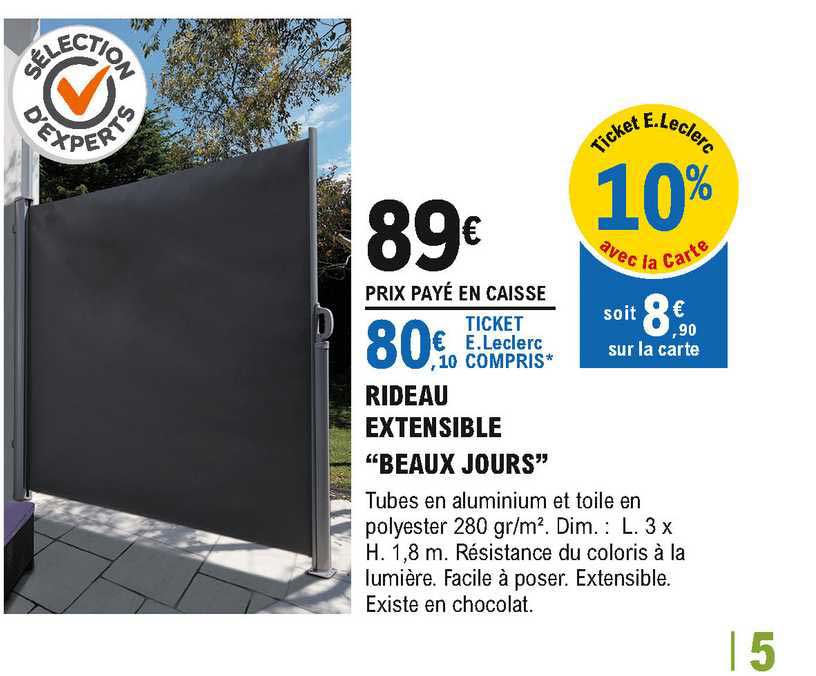 rideau extensible "beaux jours"