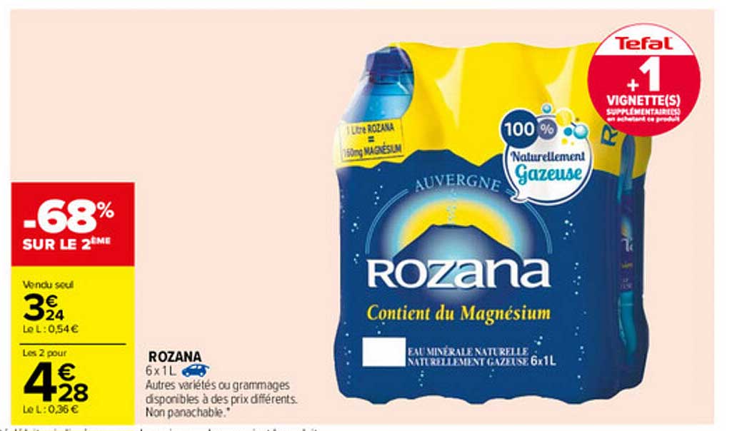 Eau Minérale Naturelle Gazeuse Rozana