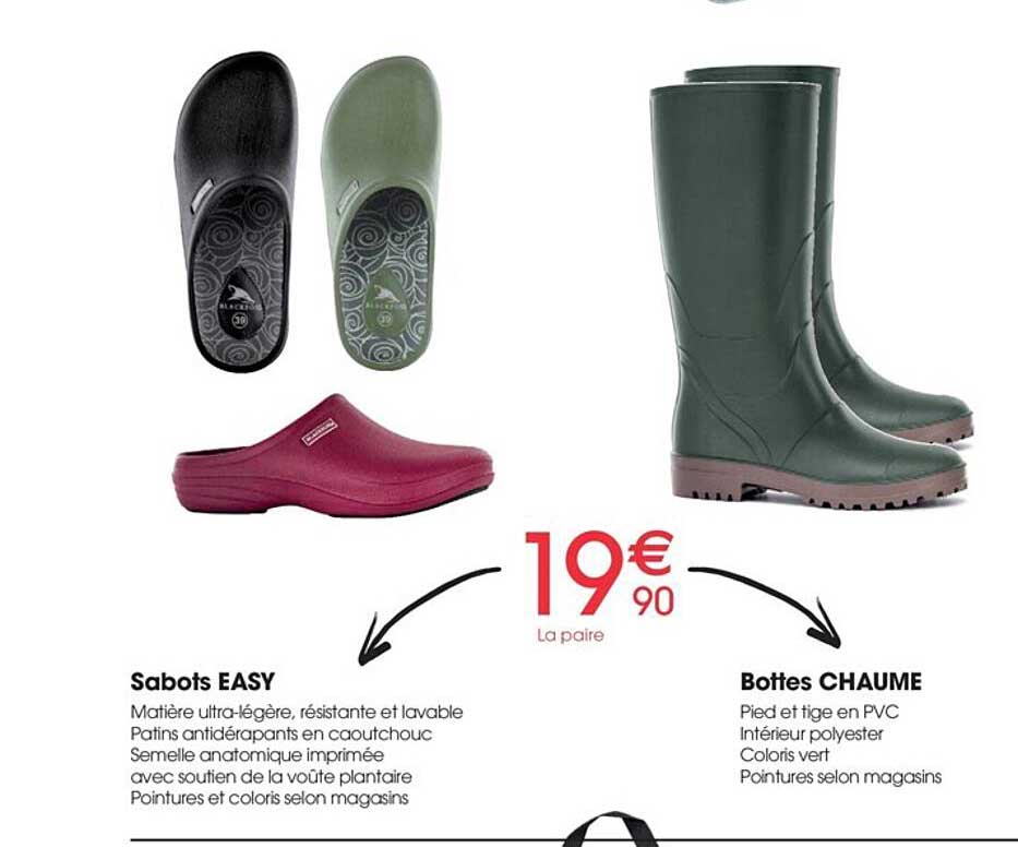 sabots easy, bottes chaume