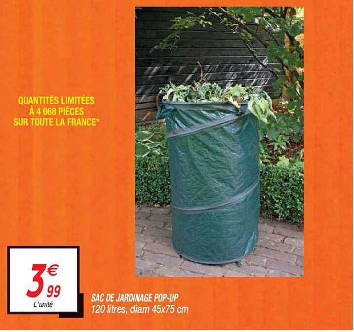 sac de jardinage pop-up