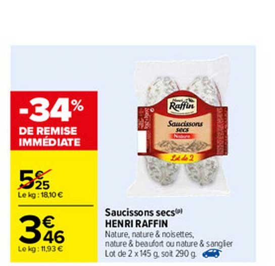 saucissons secs henri raffin