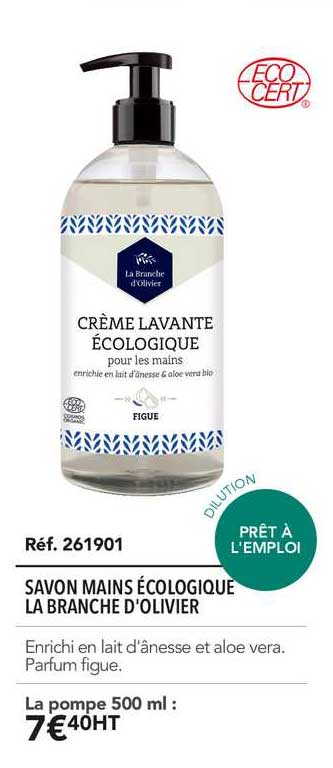savon mains écologique la branche d'olivier
