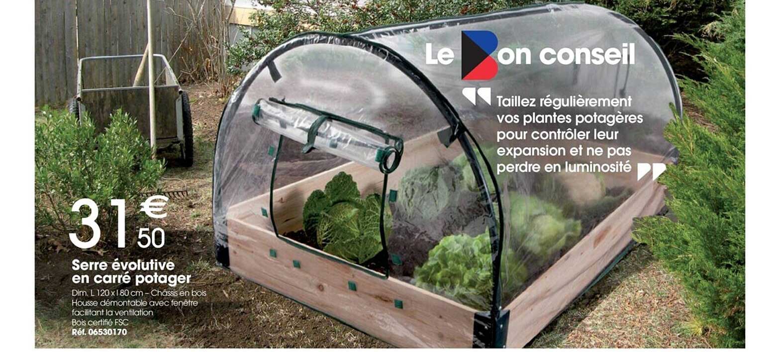 serre évolutive en carré potager