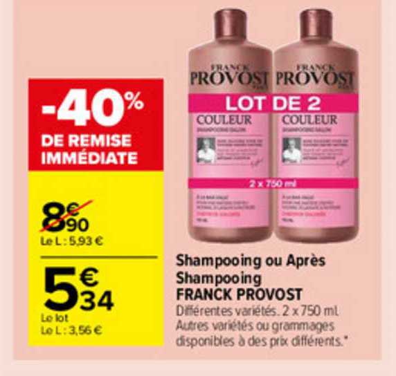 shampooing ou après shampooing franck provost