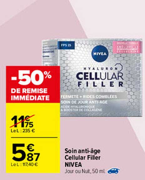 soin anti-âge cellular filler nivea