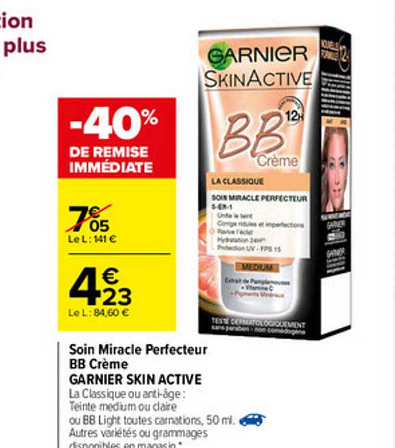 Soin Miracle Perfecteur Bb Crème Garnier Skin Active