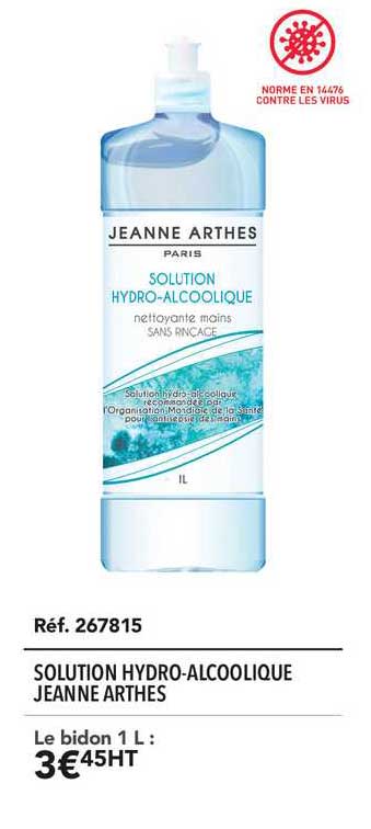 solution hydro alcoolique jeanne arthes
