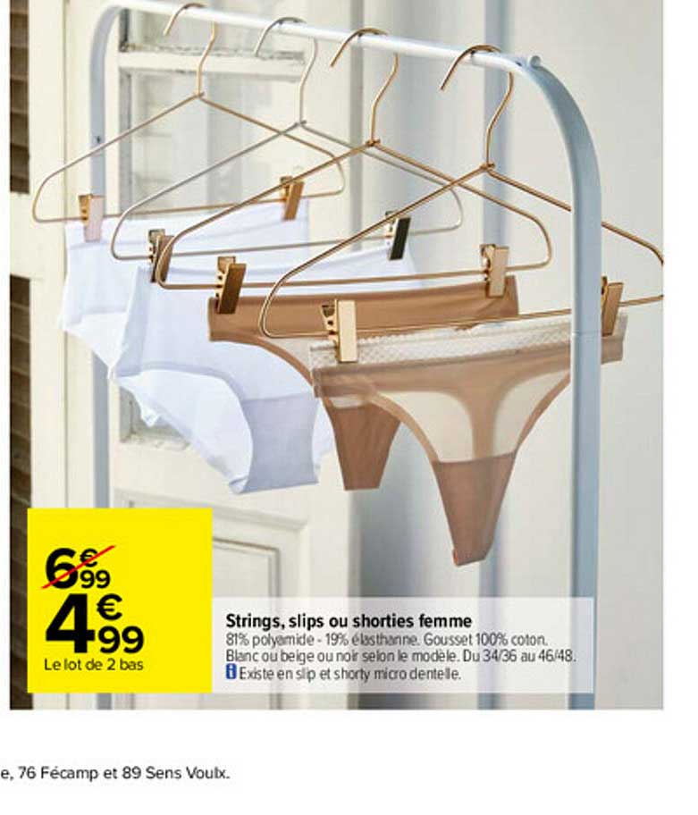 strings, slips ou shorties femme