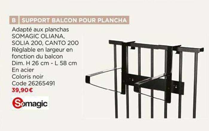 Support Balcon Pour Plancha Somagic