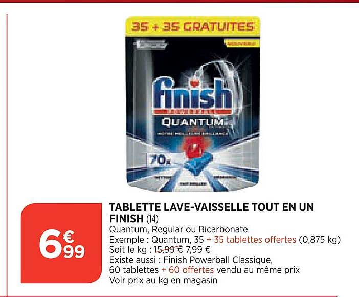 tablette lave-vaisselle tout en un finish