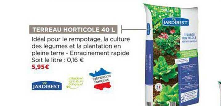 terreau horticole 40 l jardibest