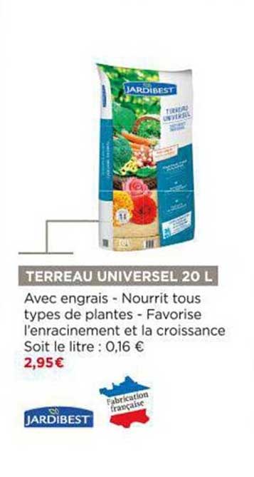 terreau universel 20 l jardibest