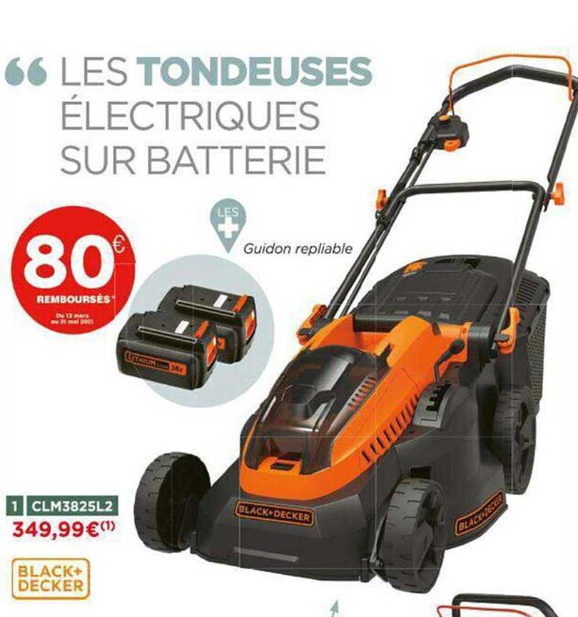 Tondeuses électrique Sur Batterie Clm3825l2 Black+decker