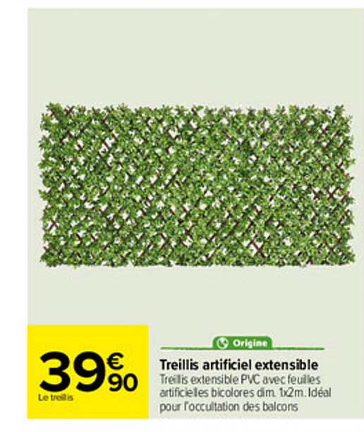 treillis artificiel extensible