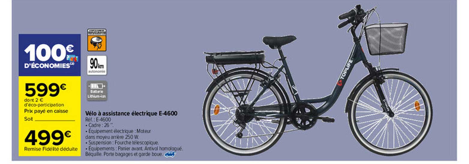 vélo à assistance électrique e-4600