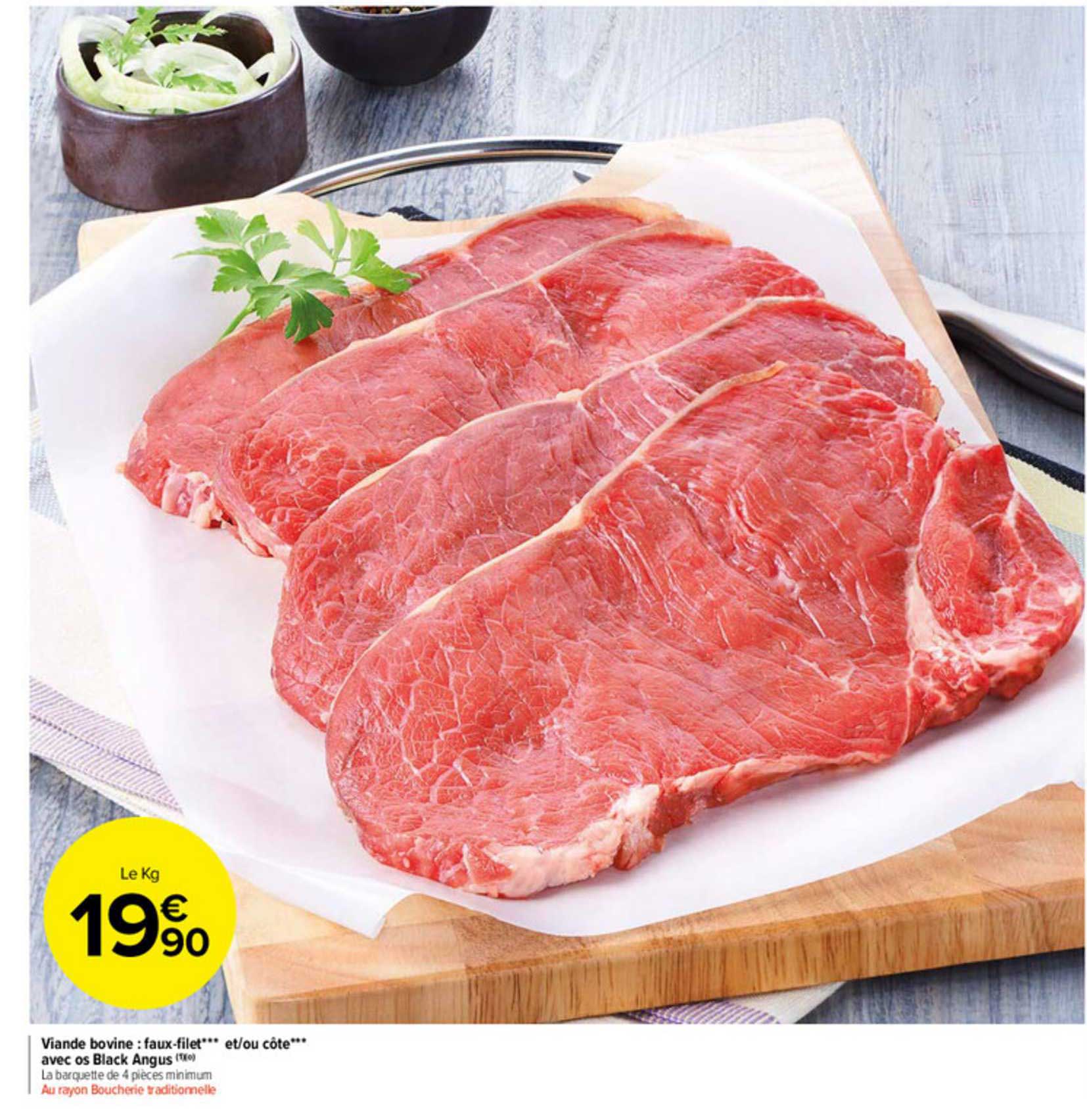 Viande Bovine : Faux-filet Et-ou Côte Avec Os Black Angus