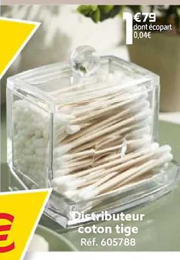 distributeur coton tige