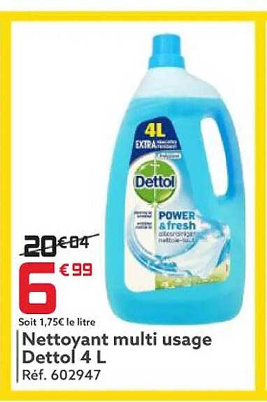 nettoyant multi usage dettol 4l