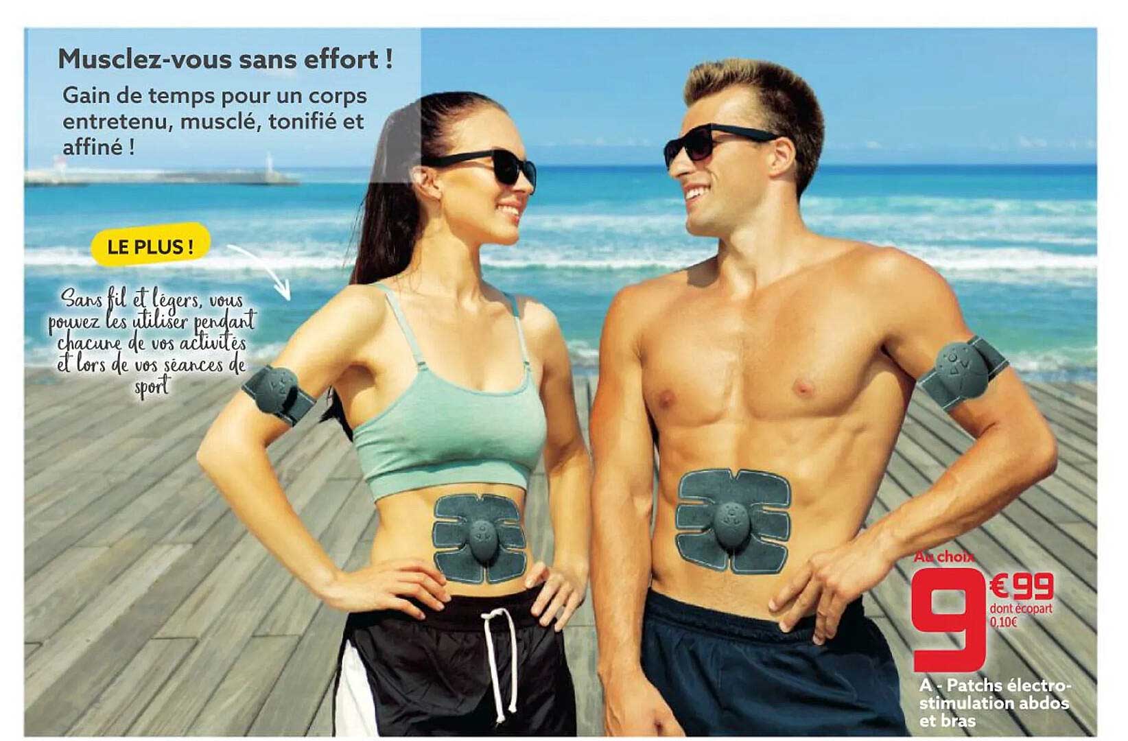 patchs électrostimulation abdos et bras