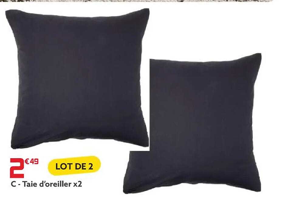 taie d'oreiller x 2