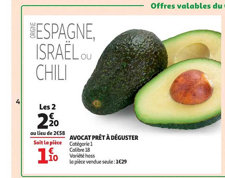 avocat prêt à déguster