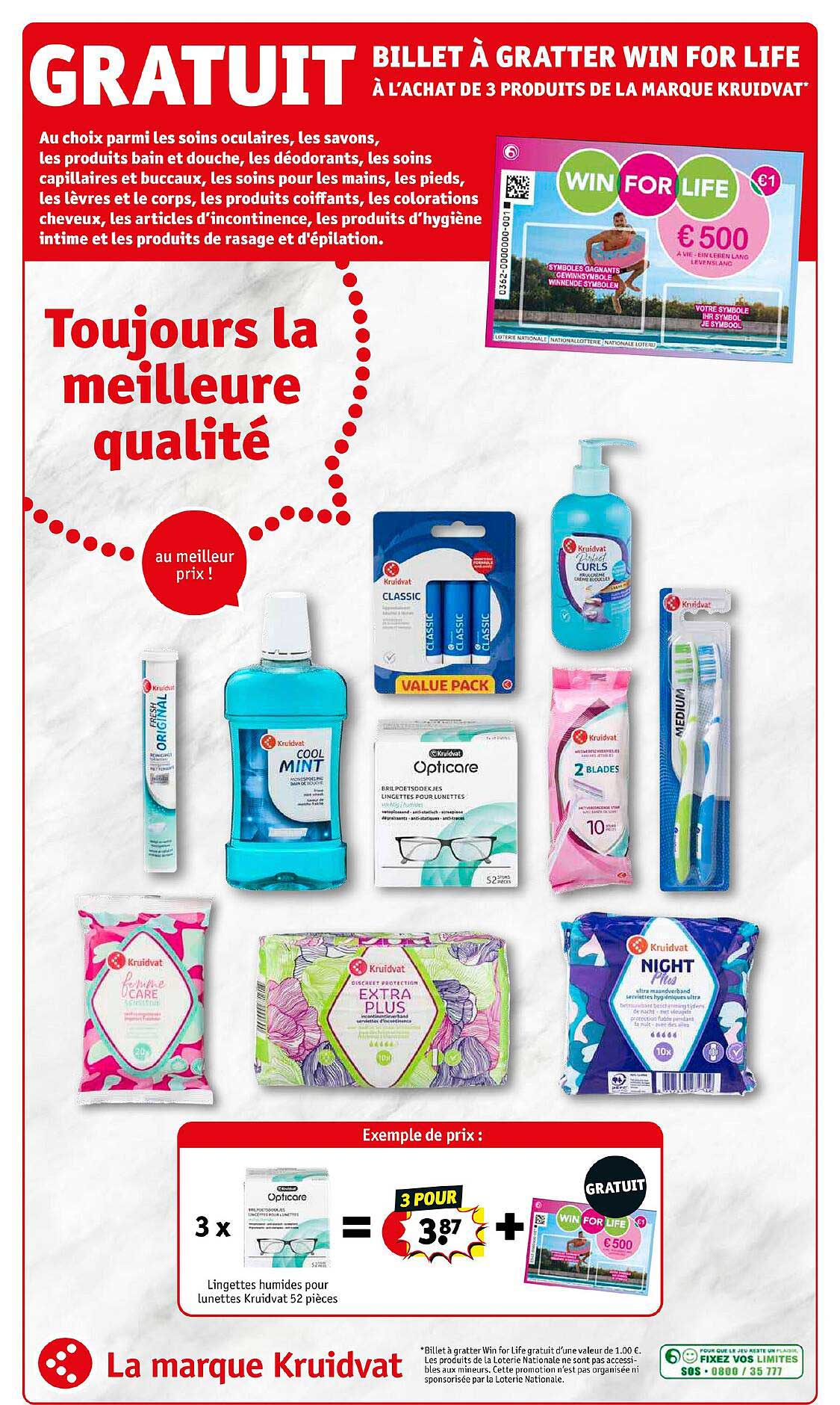 billet à gratter win for life