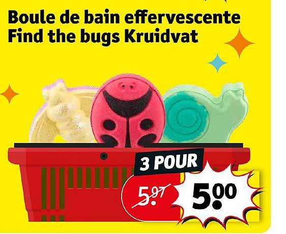 boule de bain effervescente find the bugs kruidvat