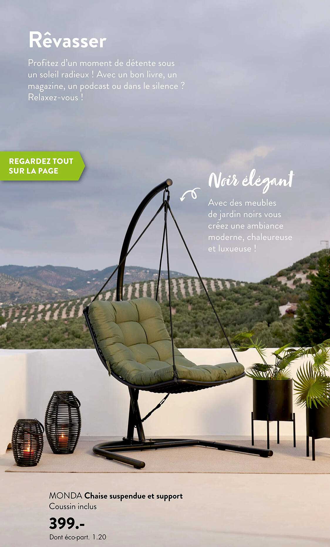 Chaise Suspendue Et Support Monda