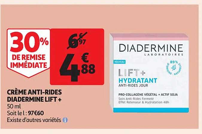 crème anti-rides diadermine lift +