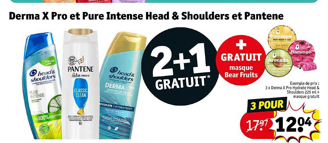 derma x pro et pure intense head & shoulders et pantene