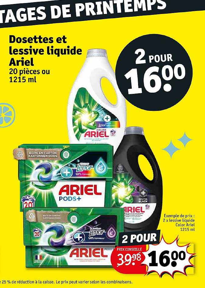 Dosettes Et Lessive Liquide Ariel