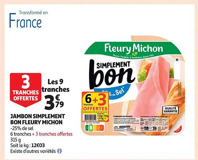 jambon simplement bon fleury michon