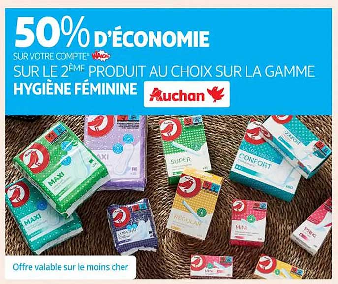la gamme hygiène féminine auchan