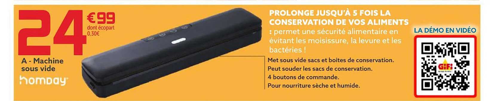 machine sous vide homday