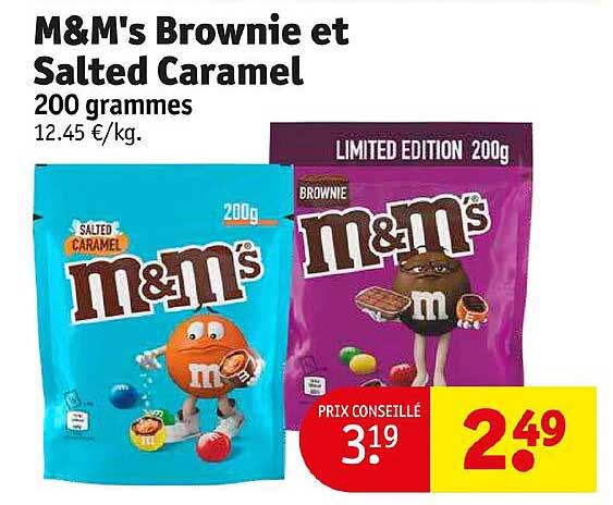 m&m's brownie et salted caramel